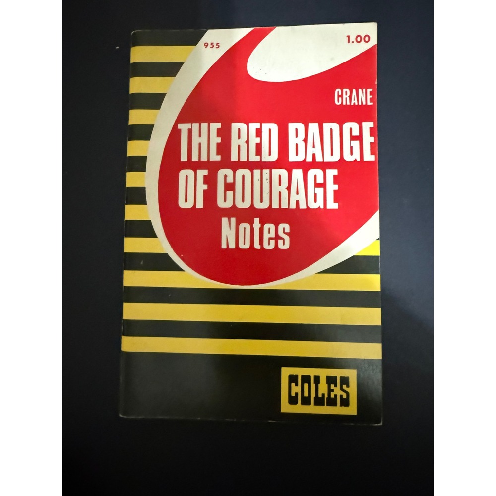 Vintage 1967โ Coles Notes The Red Badge of Courage Stephen Crane Study Guide
